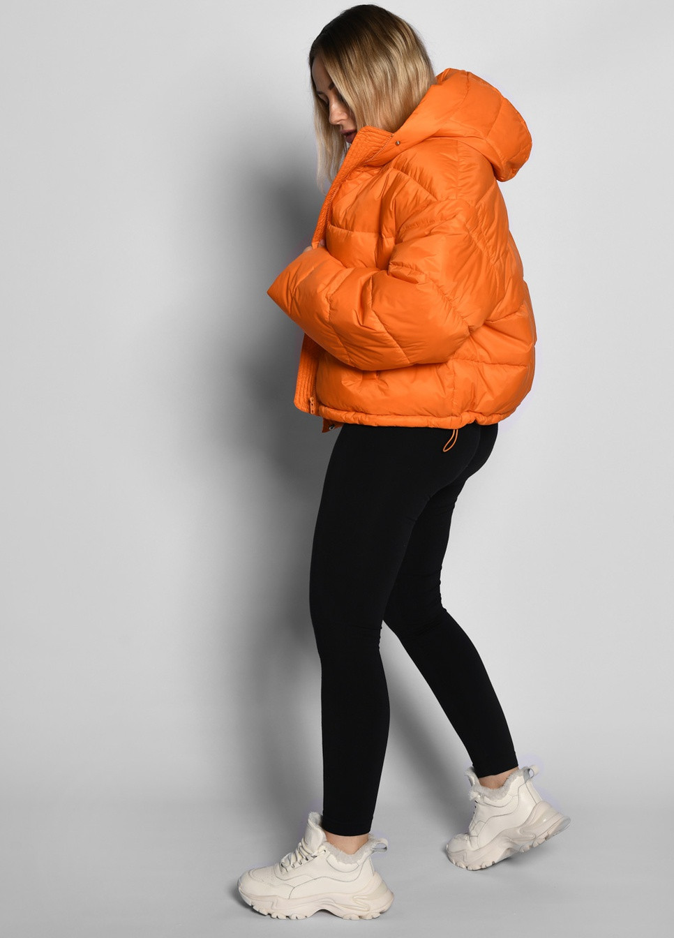 Оранжевая демисезонная женская демисезонная куртка X-Woyz