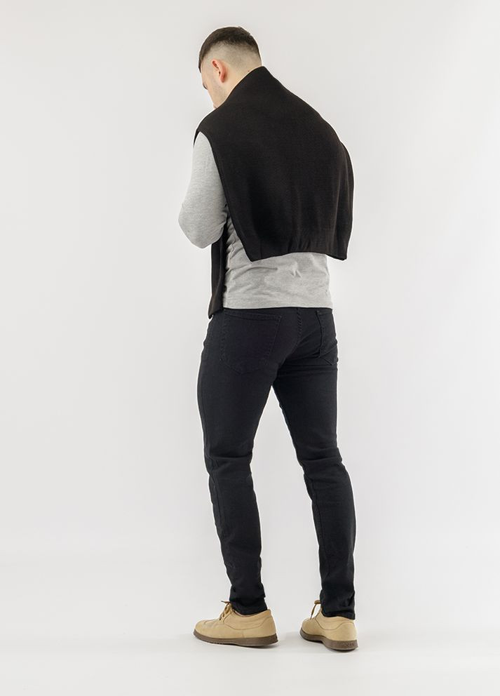 Черные демисезонные мужские джинсы цвет черный цб-00227236 Yuki