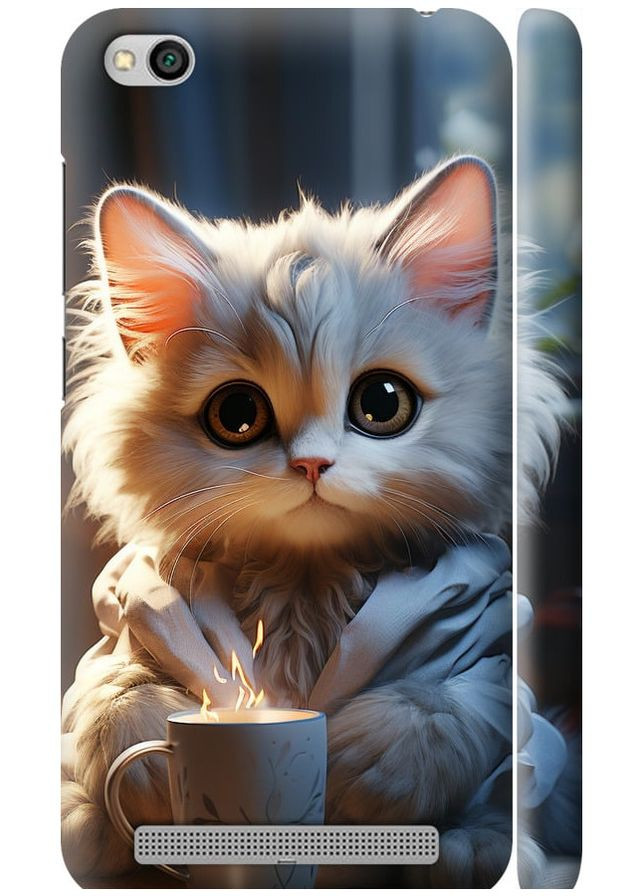 3D пластиковый матовый чехол 'White cat' для Endorphone xiaomi redmi 5a (265394863)