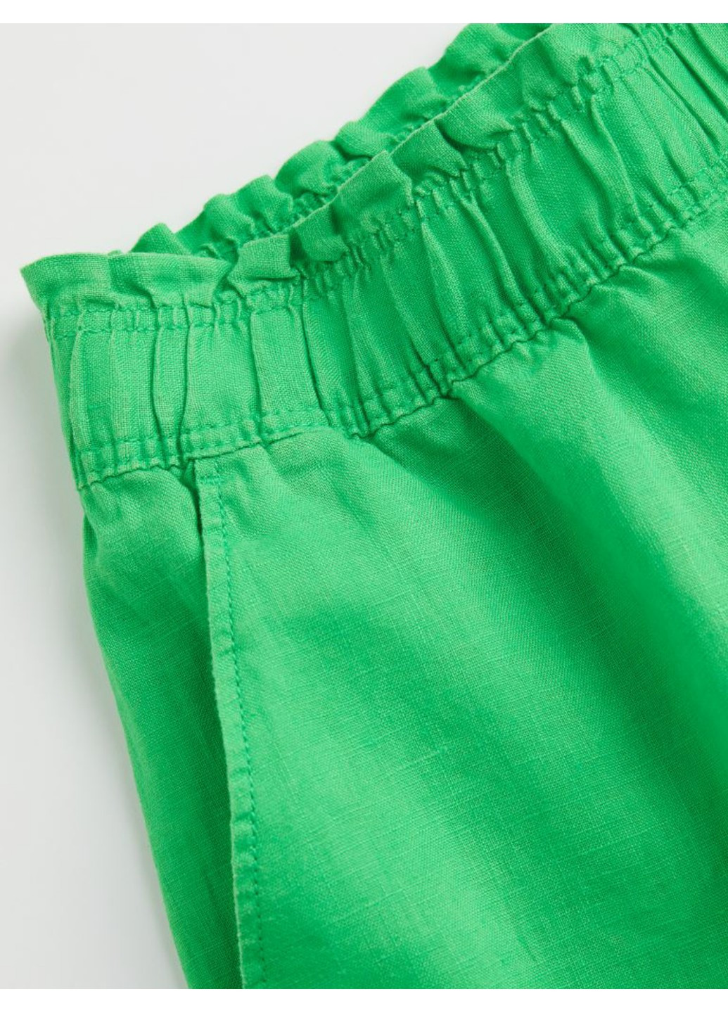 Женские льняные шорты Н&М (55951) S Зеленые H&M (259470734)
