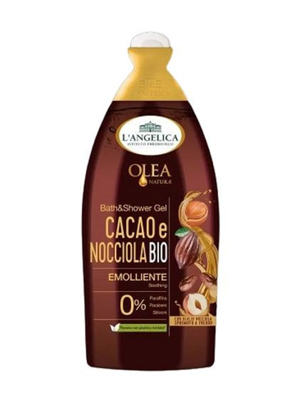 Гель для душу з какао та лісовим горіхом L`Angelica Olea Naturae, 520 мл L'Angelica (276385787)