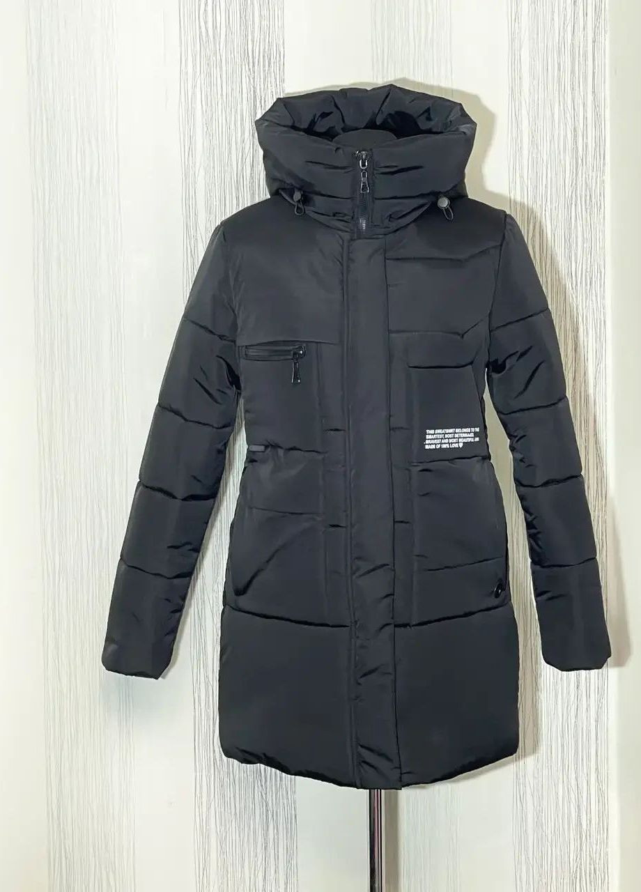 Чорна зимня зимова куртка жіноча SK