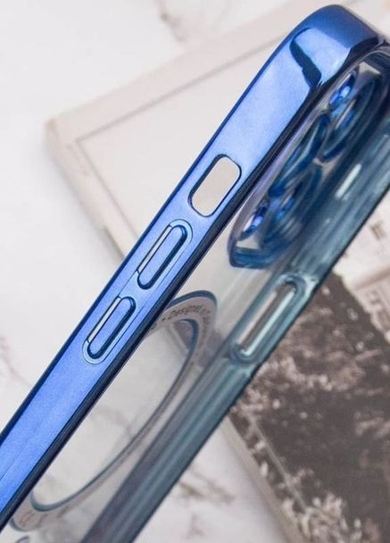 Хромовый чехол TPU Chrome Magnetic с защитой камеры для Apple iPhone 14 Pro Max (6.7") с MagSafe Blue No Brand (278643218)