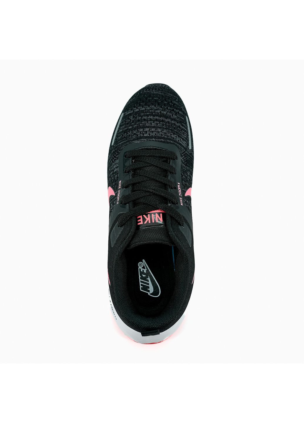 Чорні осінні кросівки жіночі zoom x black white pink, вьетнам Nike