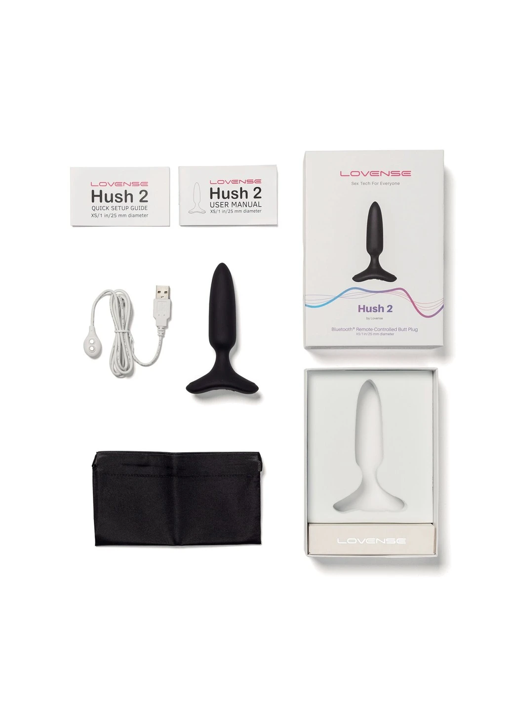 Анальная смарт-вибропробка Hush 2, размер XS Lovense (277237576)