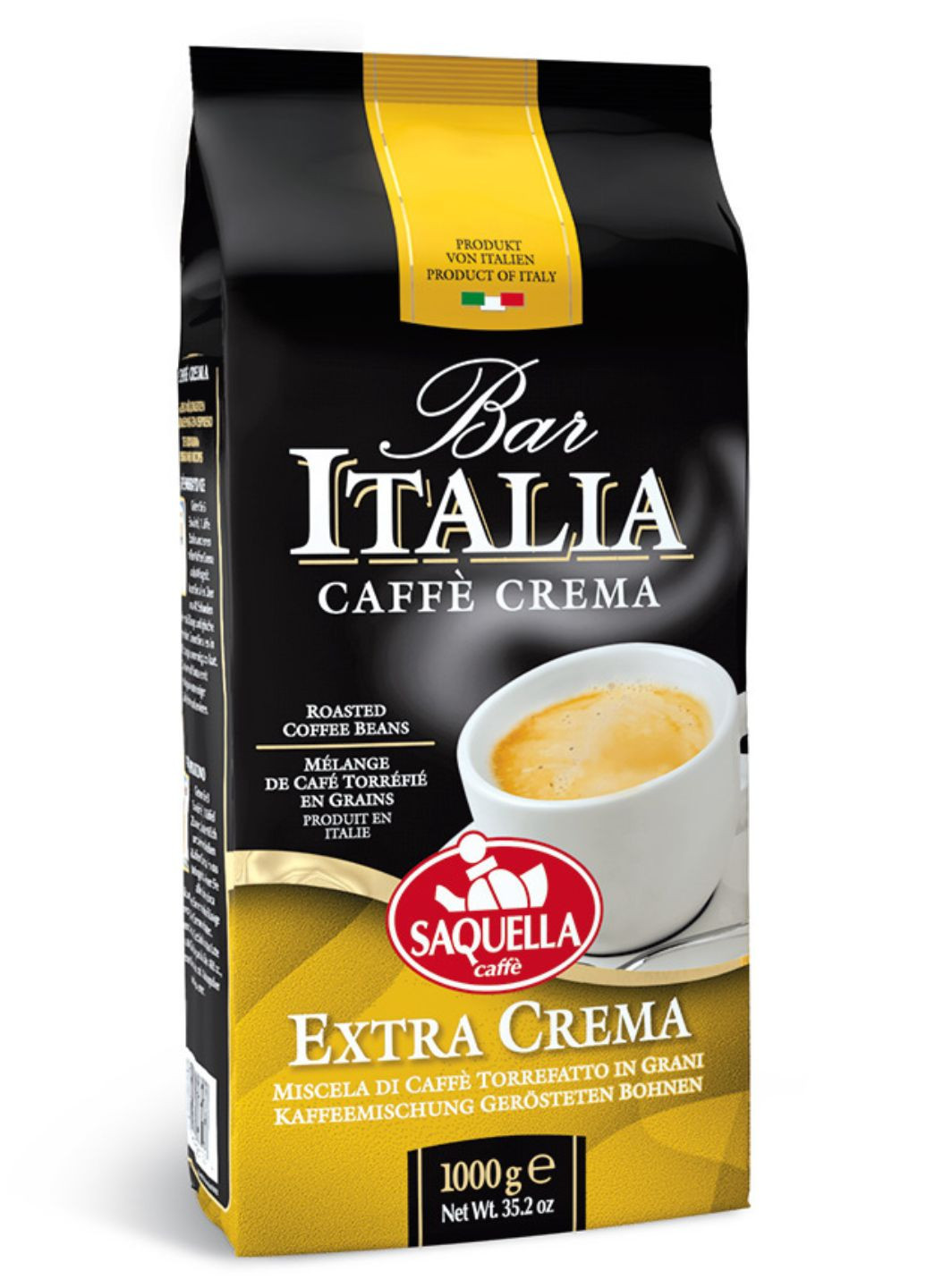 Кофе в зернах Bar Italia Extra Crema 1 кг SAQUELLA - (258673336)