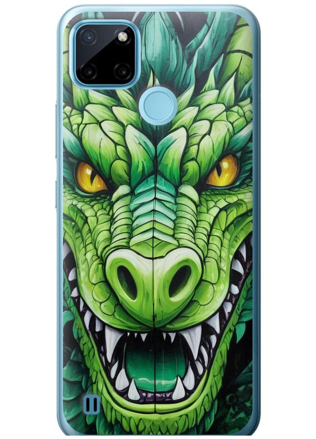 Силіконовий чохол 'Зелений дракон' для Endorphone Realme C25Y (275457793)