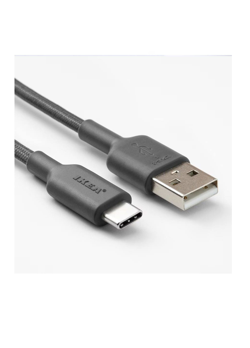 Кабель USB-A на USB-C, темно-серый,1,5 м IKEA lillhult (260473748)