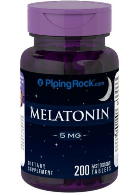 Мелатонин Melatonin Fast Dissolve 5 mg 200 Fast Dissolve Tablets Piping Rock (264074355)