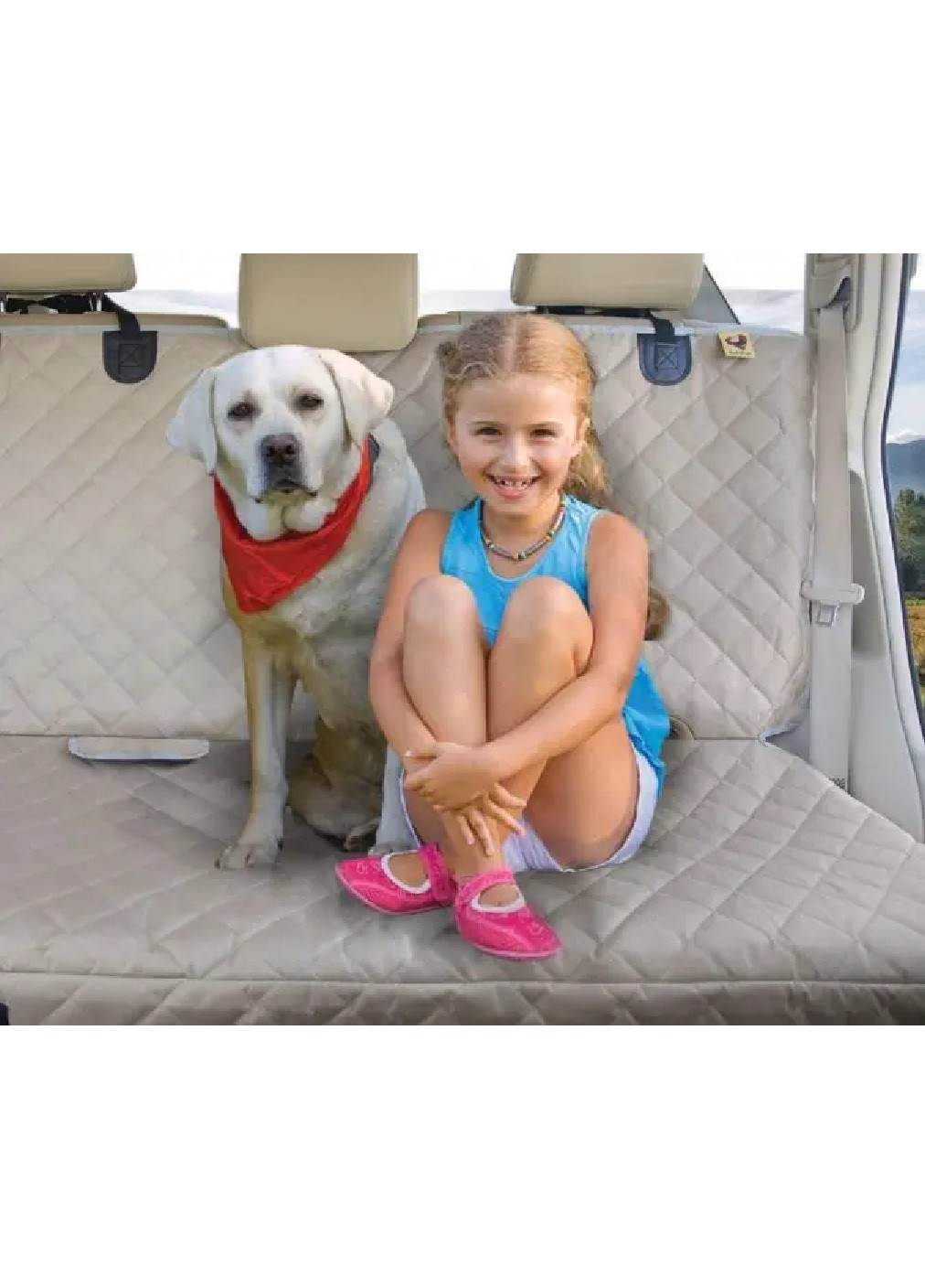 Накидка чохол підстилка на заднє сидіння авто з кишенями для перевезення тварин собак кішок 140х128 см (474209-Prob) Unbranded (257609728)