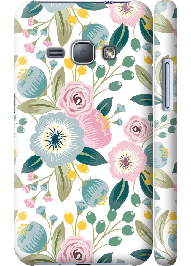 3D пластиковий глянцевий чохол 'Квіткові шпалери v2' для Endorphone Samsung Galaxy J1 (2016) Duos J120H (258088258)