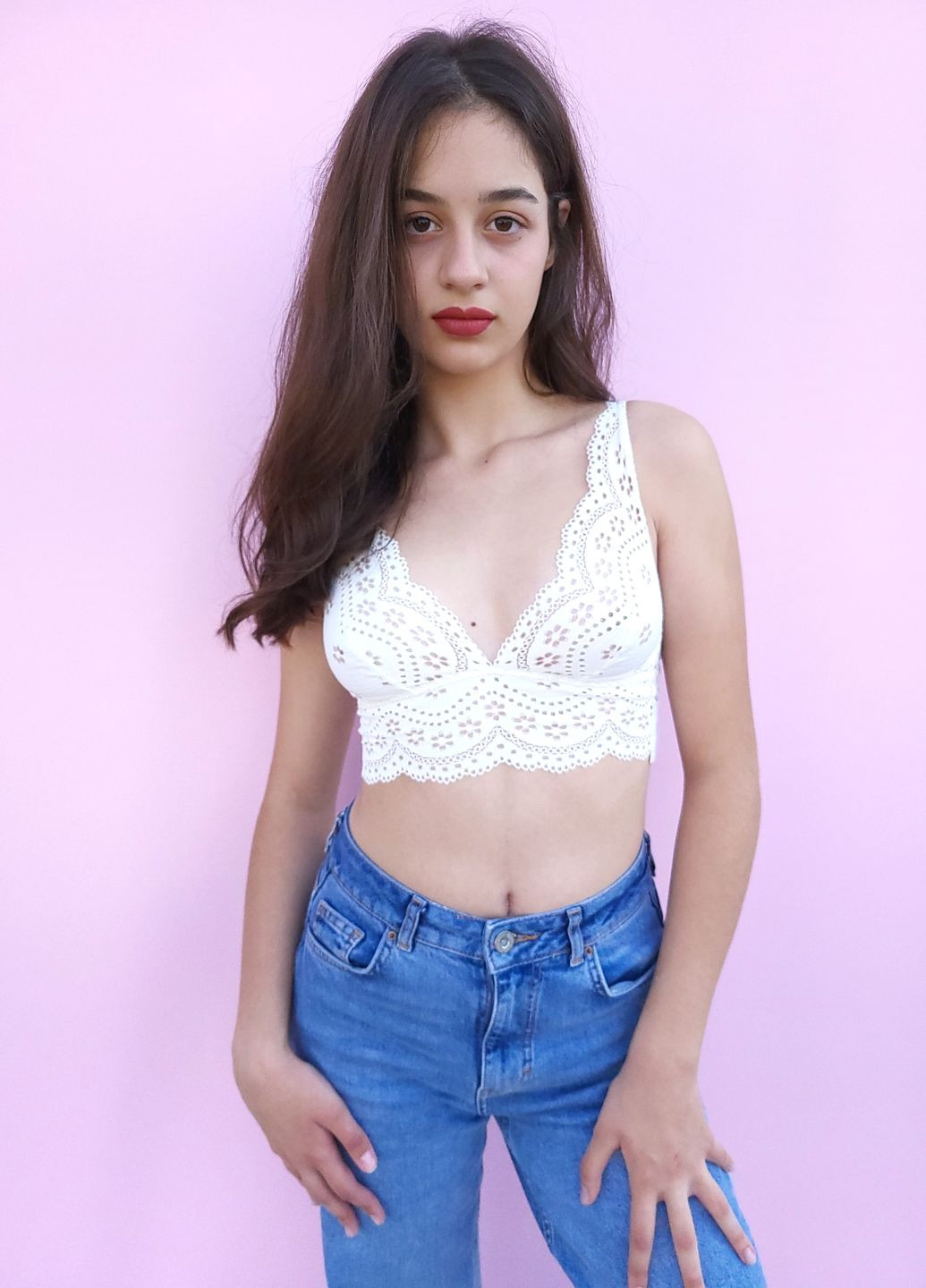 Топ белый с перфорацией No Brand (276004393)