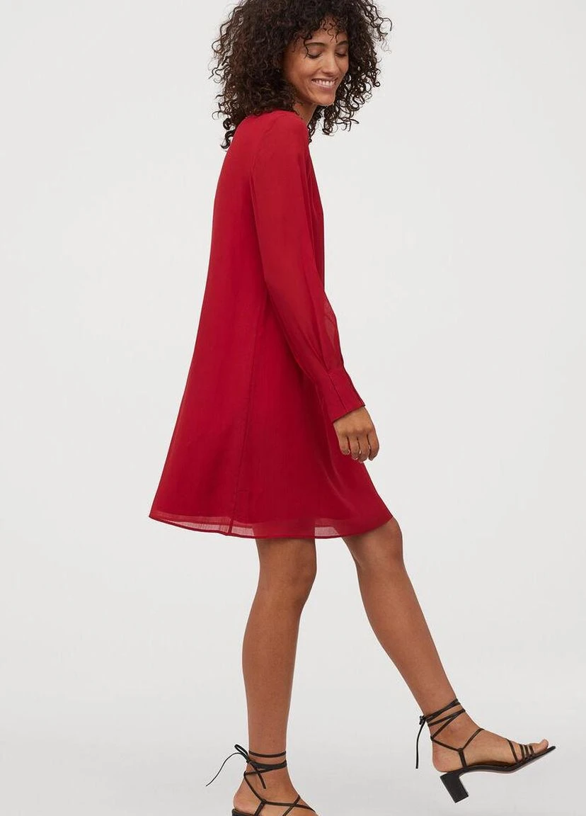 Красное платье демисезон,красный, H&M