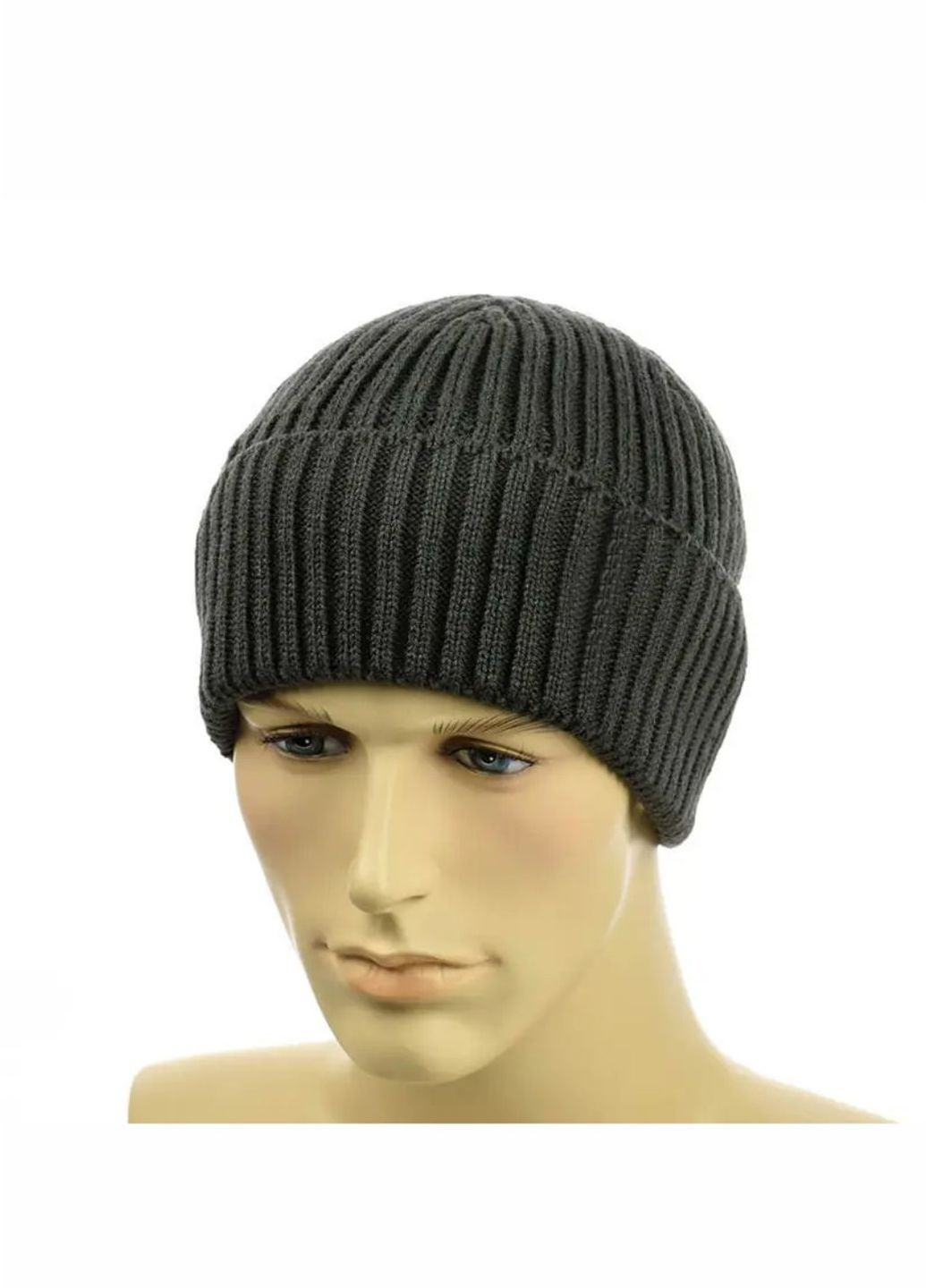 Мужская зимняя шапка на флисе No Brand чоловіча шапка на флісі (271700616)