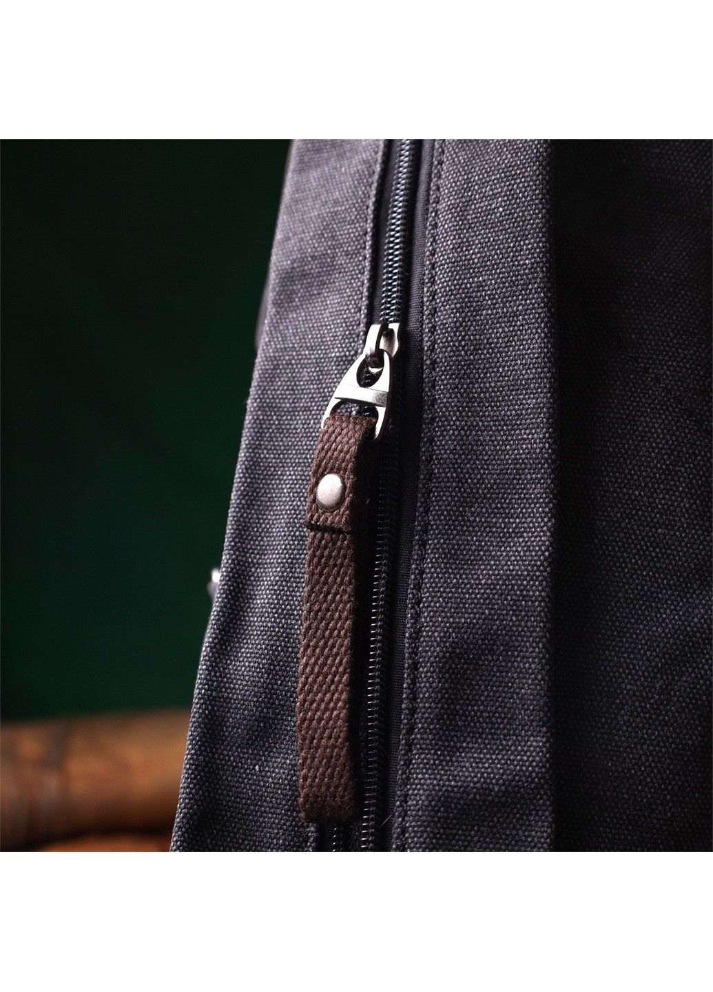 Удобный текстильный рюкзак в стиле милитари Vintagе 22179 Черный Vintage (267925272)