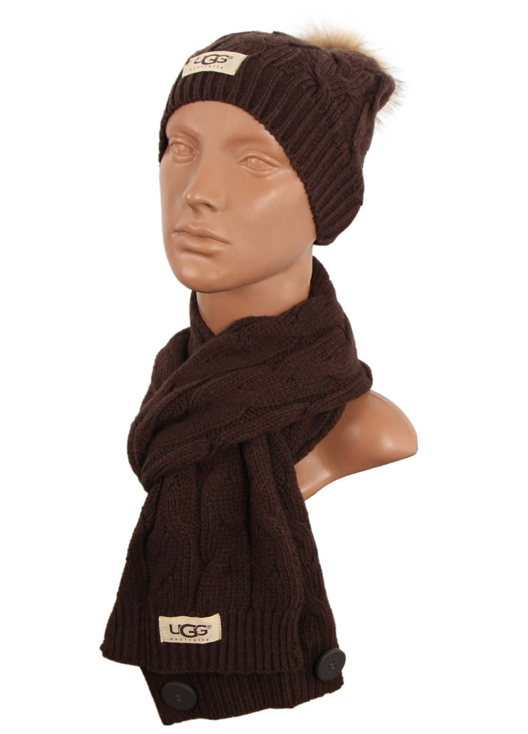 Комплект (шапка + шарф) 48 - 1 UGG (259503313)