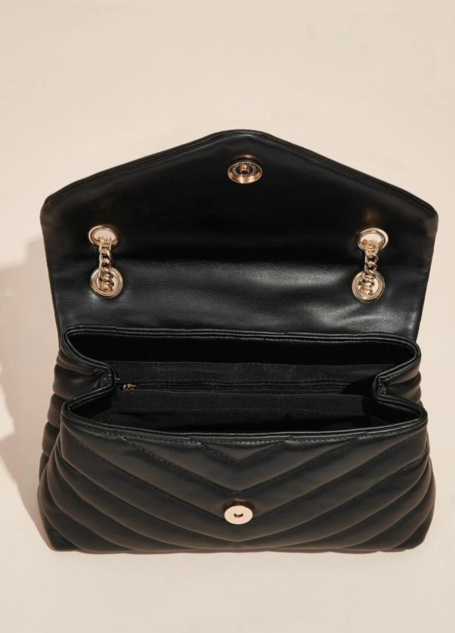 Жіноча класична сумка D-025 крос-боді через плече чорна No Brand (276062408)