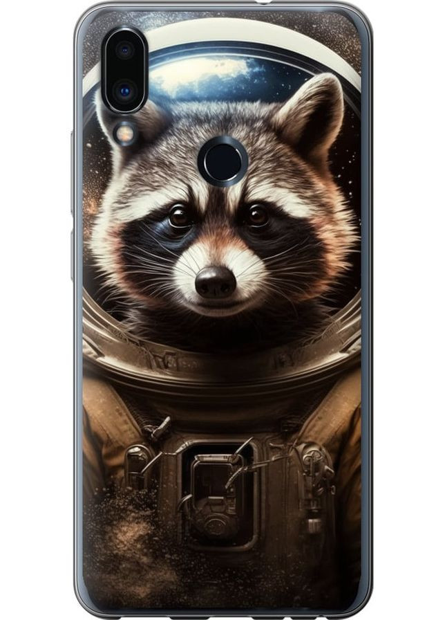Силиконовый чехол 'Raccoon austronaut' для Endorphone meizu note 9 (276396119)