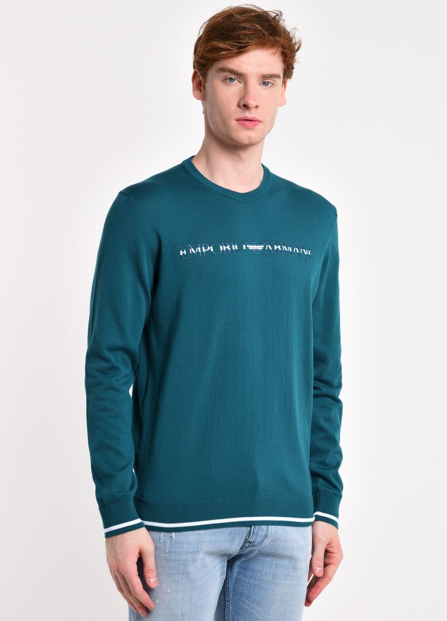 Зеленый свитер Emporio Armani
