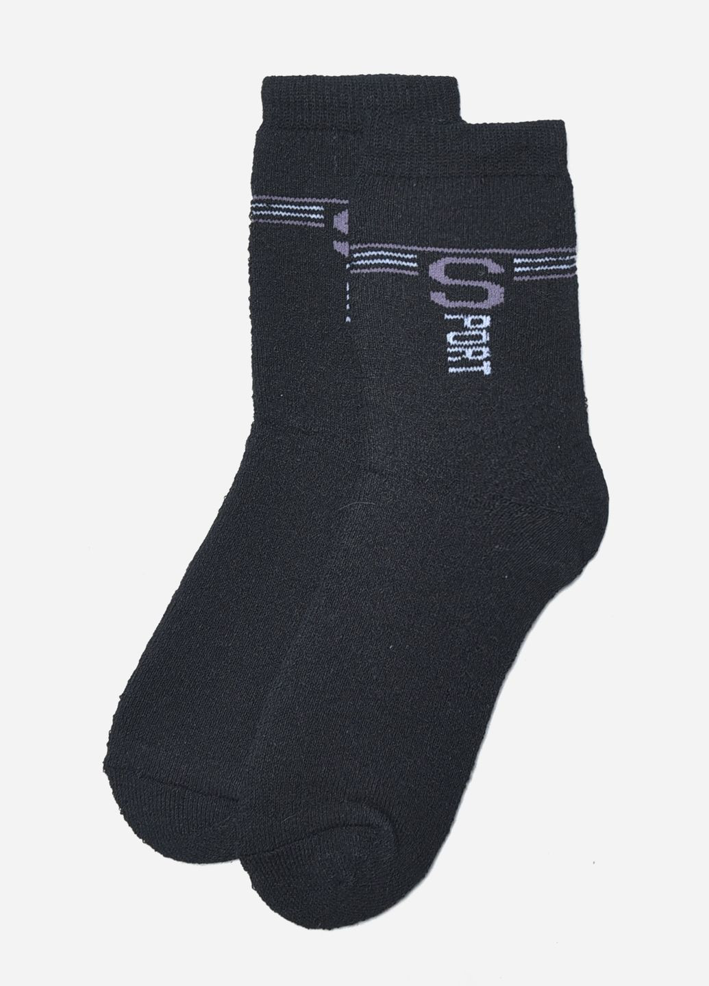 Шкарпетки чоловічі махрові чорного кольору розмір 40-45 Let's Shop (267167119)