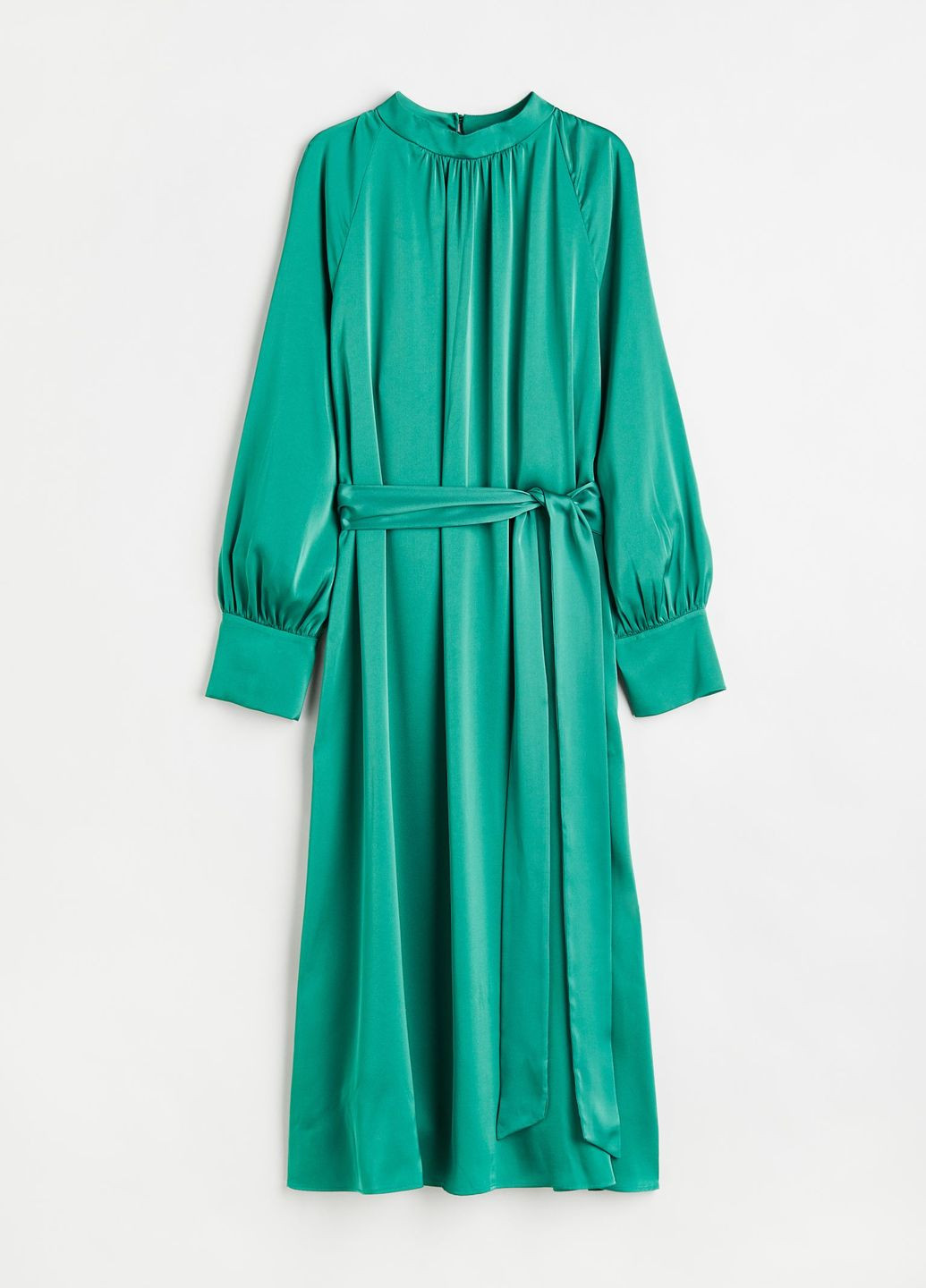Зеленое повседневный платье H&M однотонное