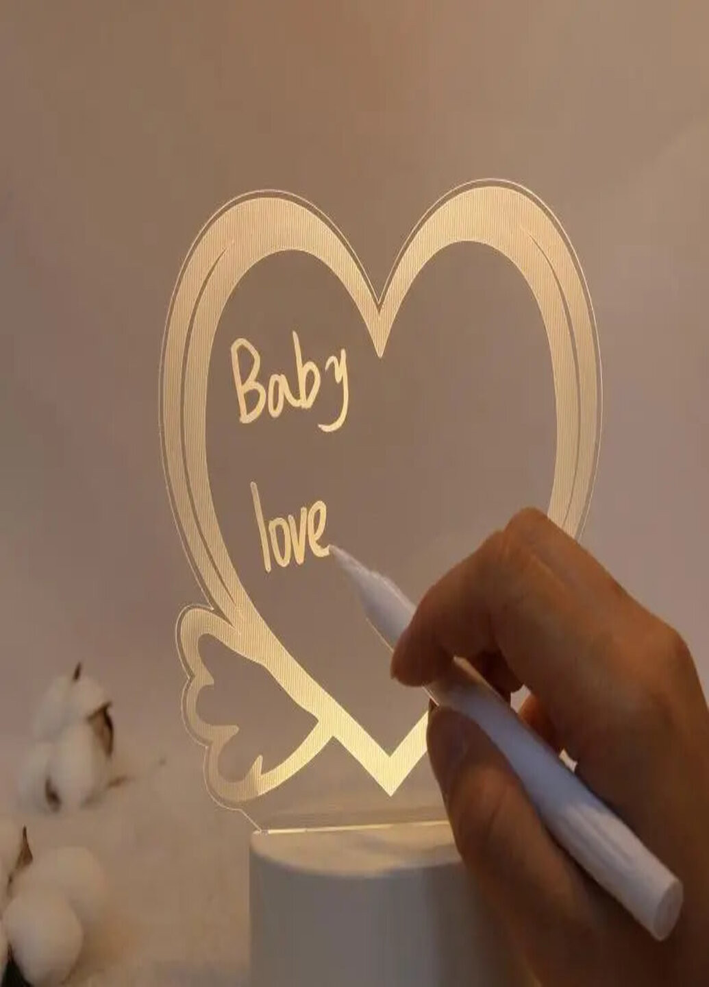 Світильник нічник "Серце", планшет USB, ручка для написів 3D (259445609)