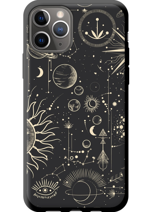 TPU чорний чохол 'Фаза місяця' для Endorphone Apple iPhone 11 Pro (258091929)