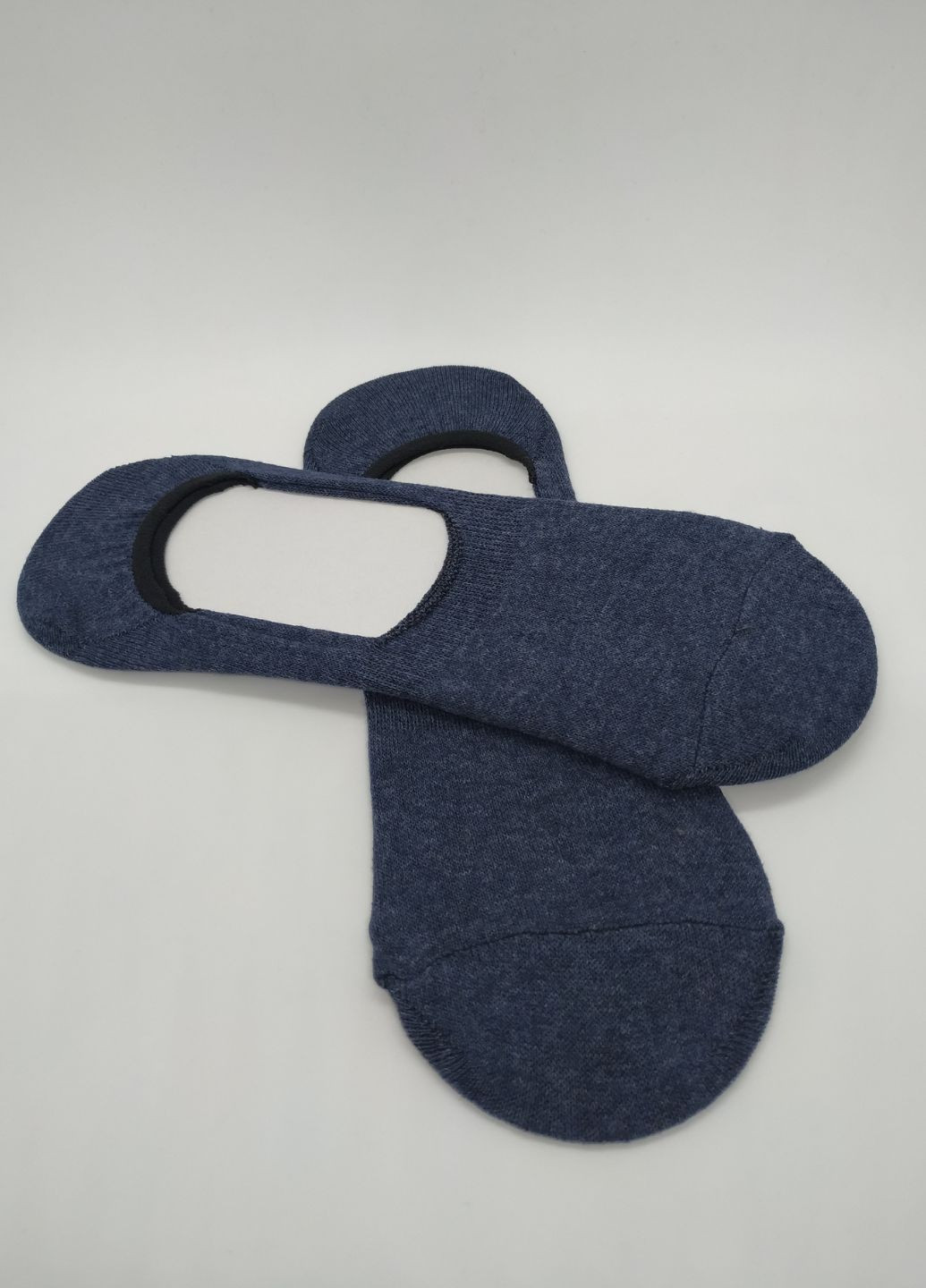 Шкарпетки сліди чоловічі бавовняні Сіро-сині No Brand (258260813)