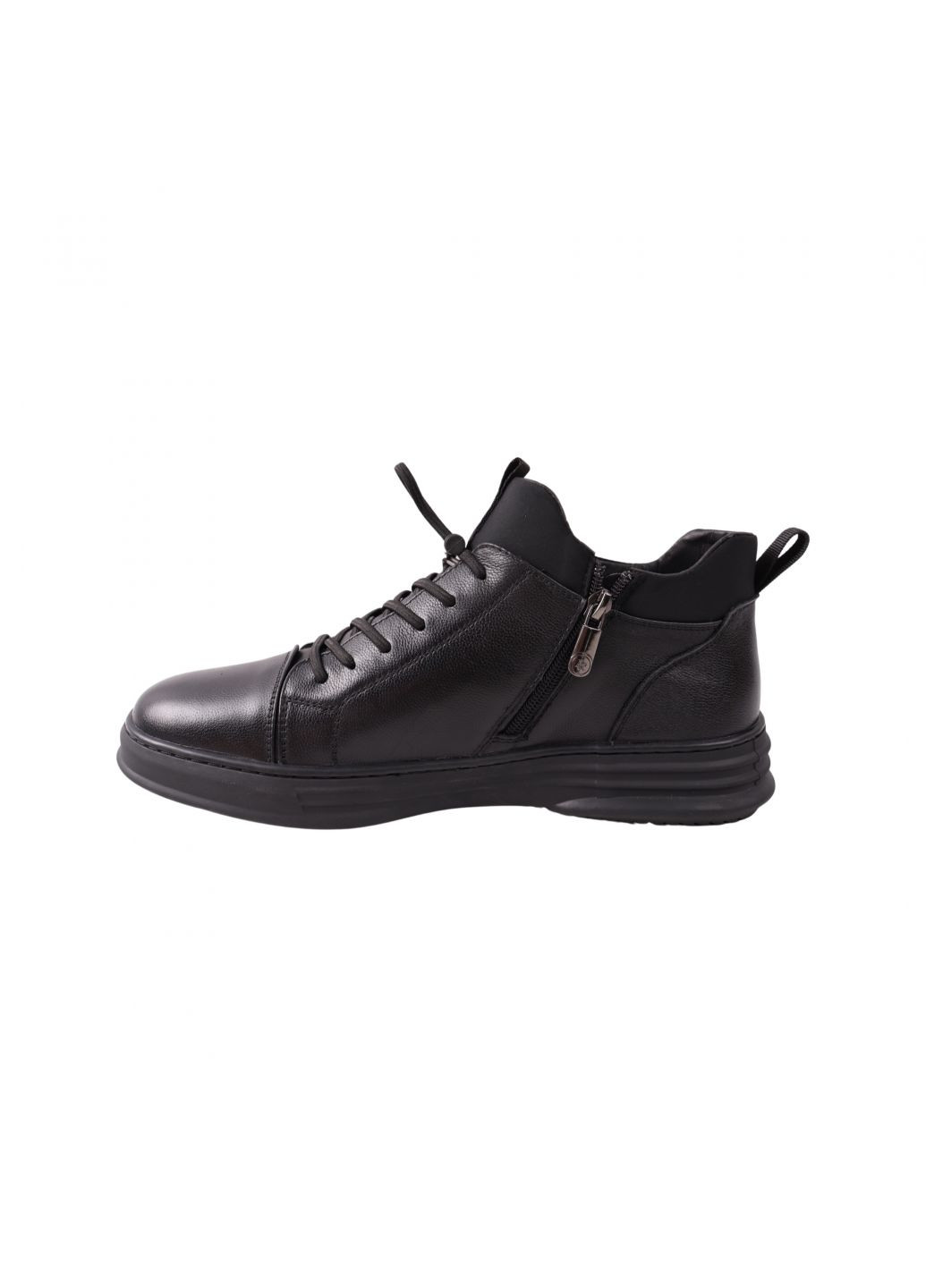 Черные ботинки мужские черные натуральная кожа Berisstini