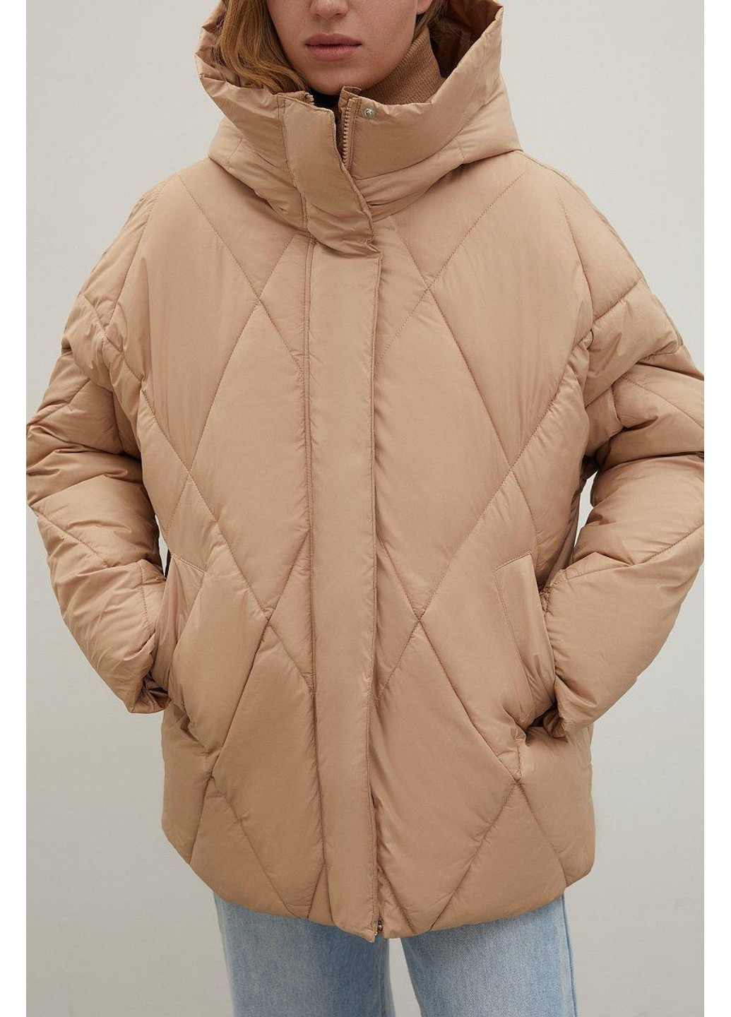 Бежевая зимняя куртка fac11022-706 Finn Flare