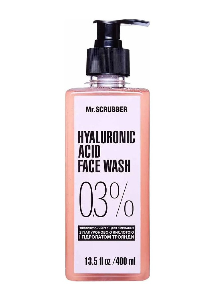 Гель для вмивання з гіалуроновою кислотою Hyaluronic Acid Face Wash, 400 мл Mr. Scrubber (257203765)