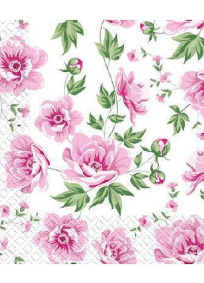 Салфетки бумажные Кантри с рисунком 3 слоя 18 шт. 18 шт. Марго (266899673)