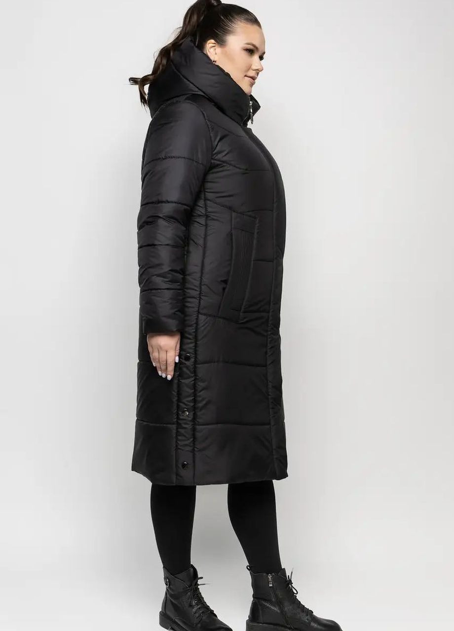 Черная зимняя зимняя куртка женская большого размера SK