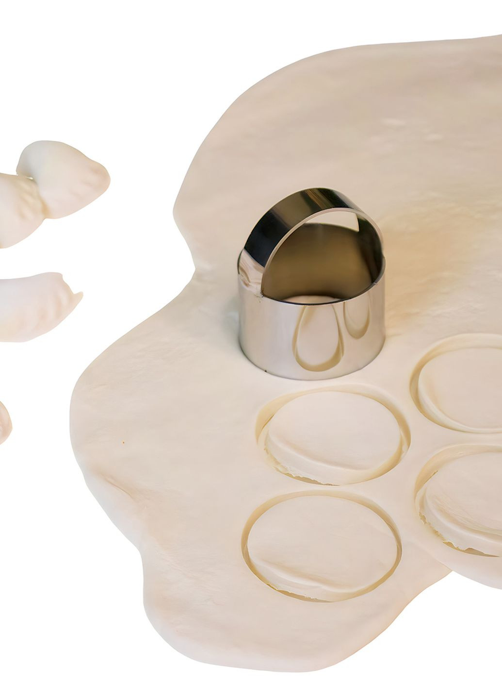 Металлическая форма кольцо с ручкой для вырезки теста (вареников, пельменей, печенья) Ø 5 см Metalworkshop (274060250)