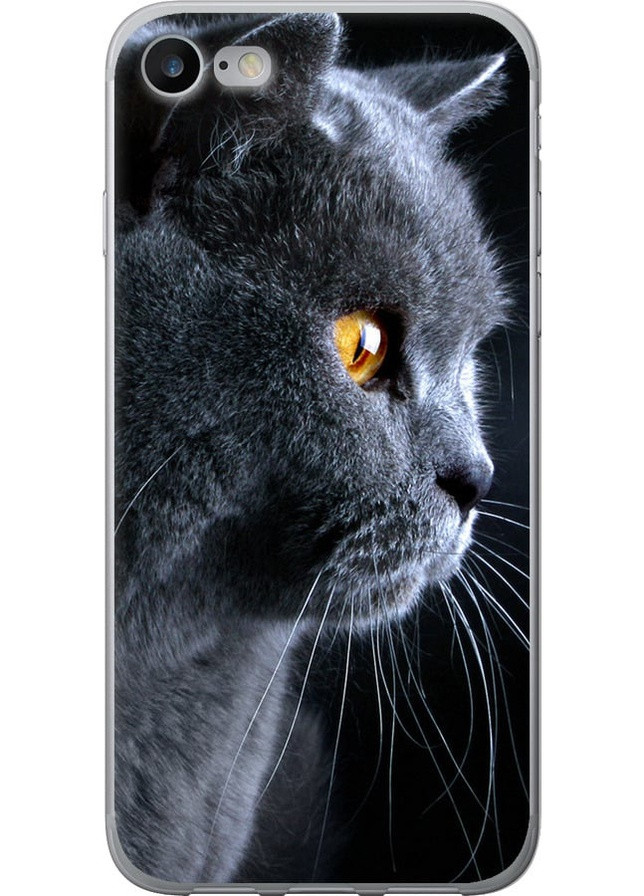 Силіконовий протиударний с посиленими кутами чохол 'Гарний кіт' для Endorphone Apple iPhone 7 (258486357)