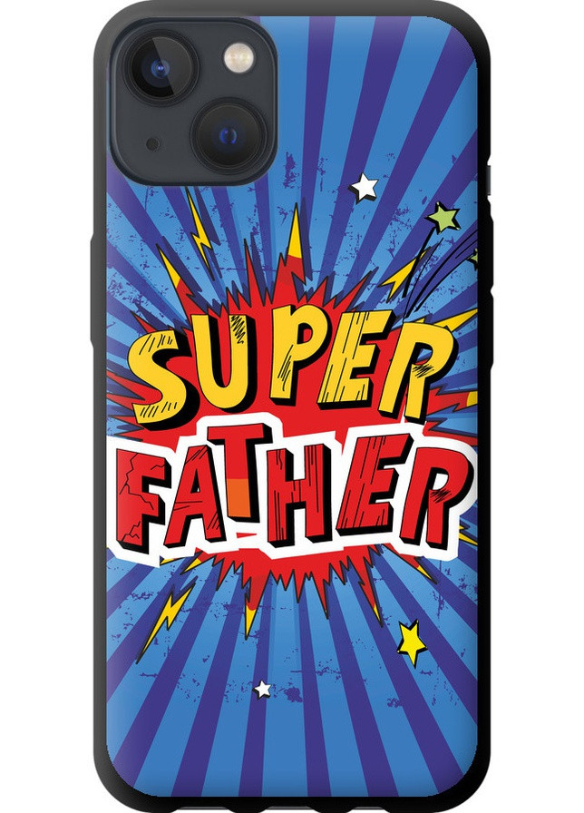 TPU чорний чохол 'Супер тато v2' для Endorphone Apple iPhone 13 (258091318)