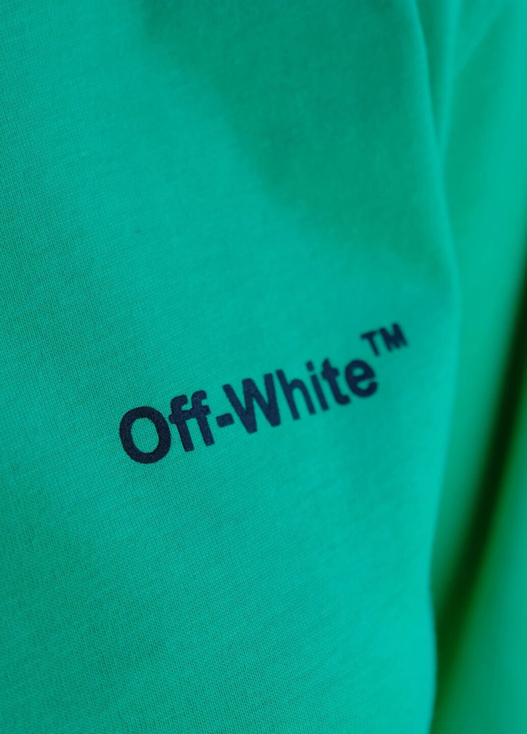 Зелена літня футболка жіноча з коротким рукавом Off-White
