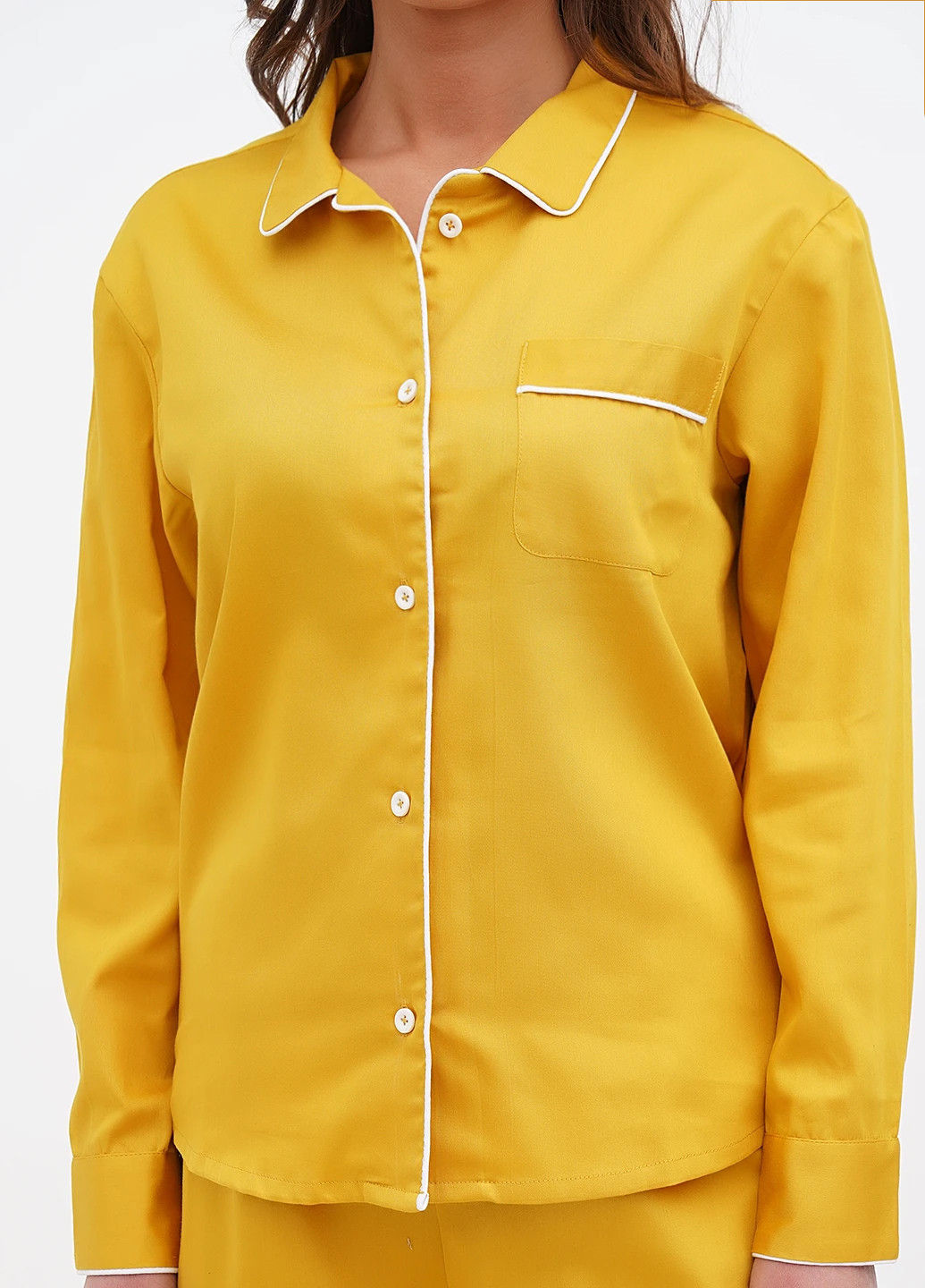 Желтая всесезон пижама (рубашка, брюки) рубашка + брюки MOONS