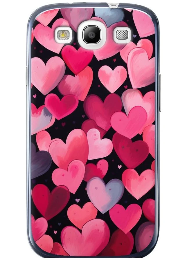 2D пластиковый чехол 'Сердечки 4' для Endorphone Samsung Galaxy S3 Duos I9300i (267238099)