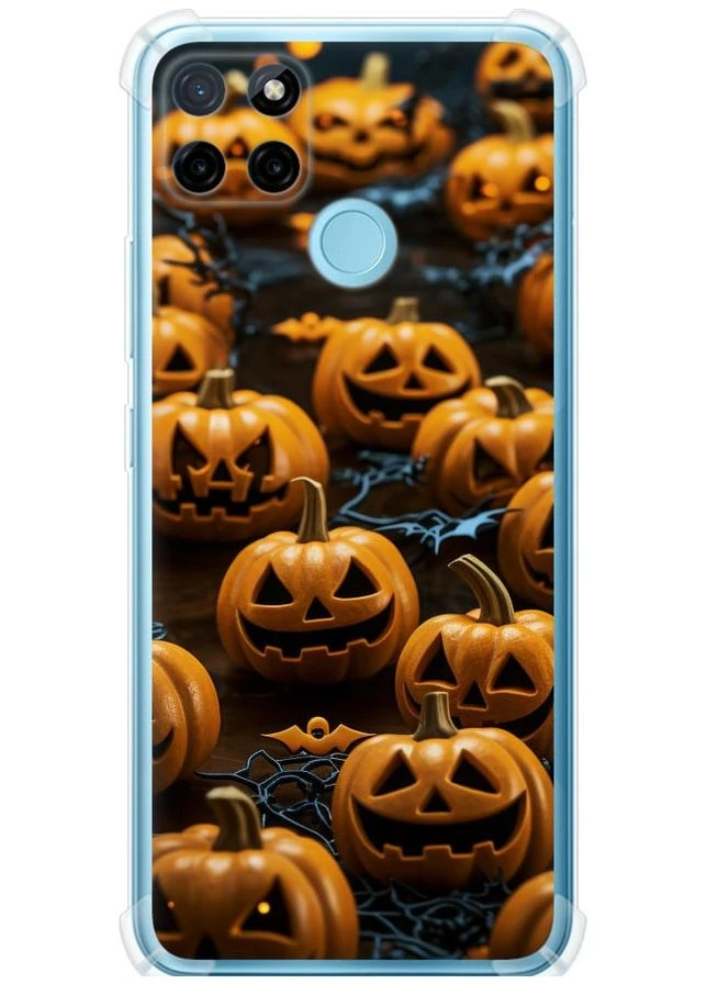 Силикон с усиленными углами чехол 'Тыквы 2' для Endorphone Realme C21Y (266811095)