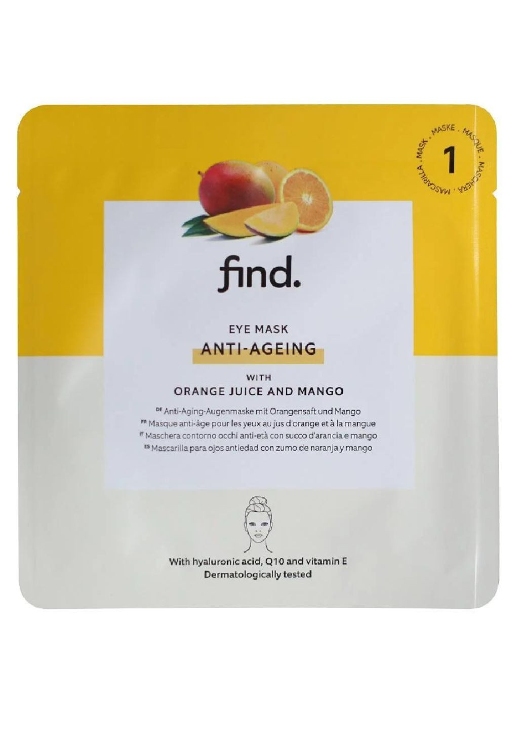 Антивікова маска для шкіри навколо очей Anti-Ageing Orange Juice, Mango MCD (275805380)