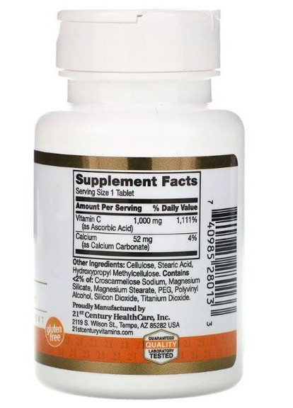 Vitamin C 1000 mg 60 Tabs 21st Century (258499271)