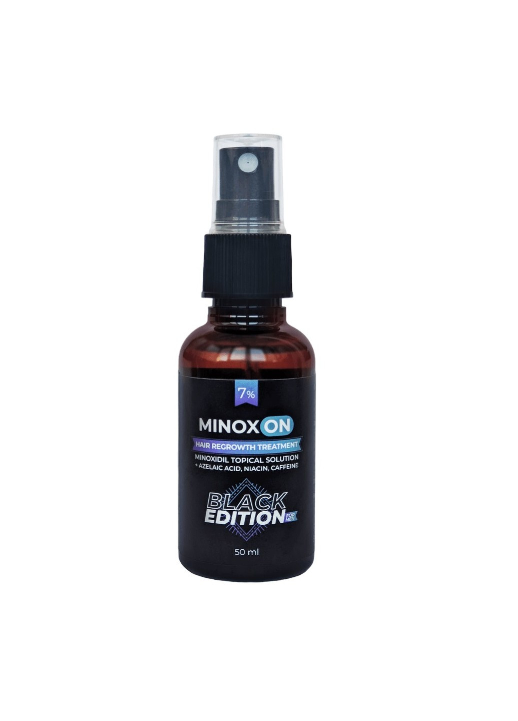 Чоловічий лосьйон для росту волосся Black Edition Minoxidil 7% 50 мл Minoxon (263515413)