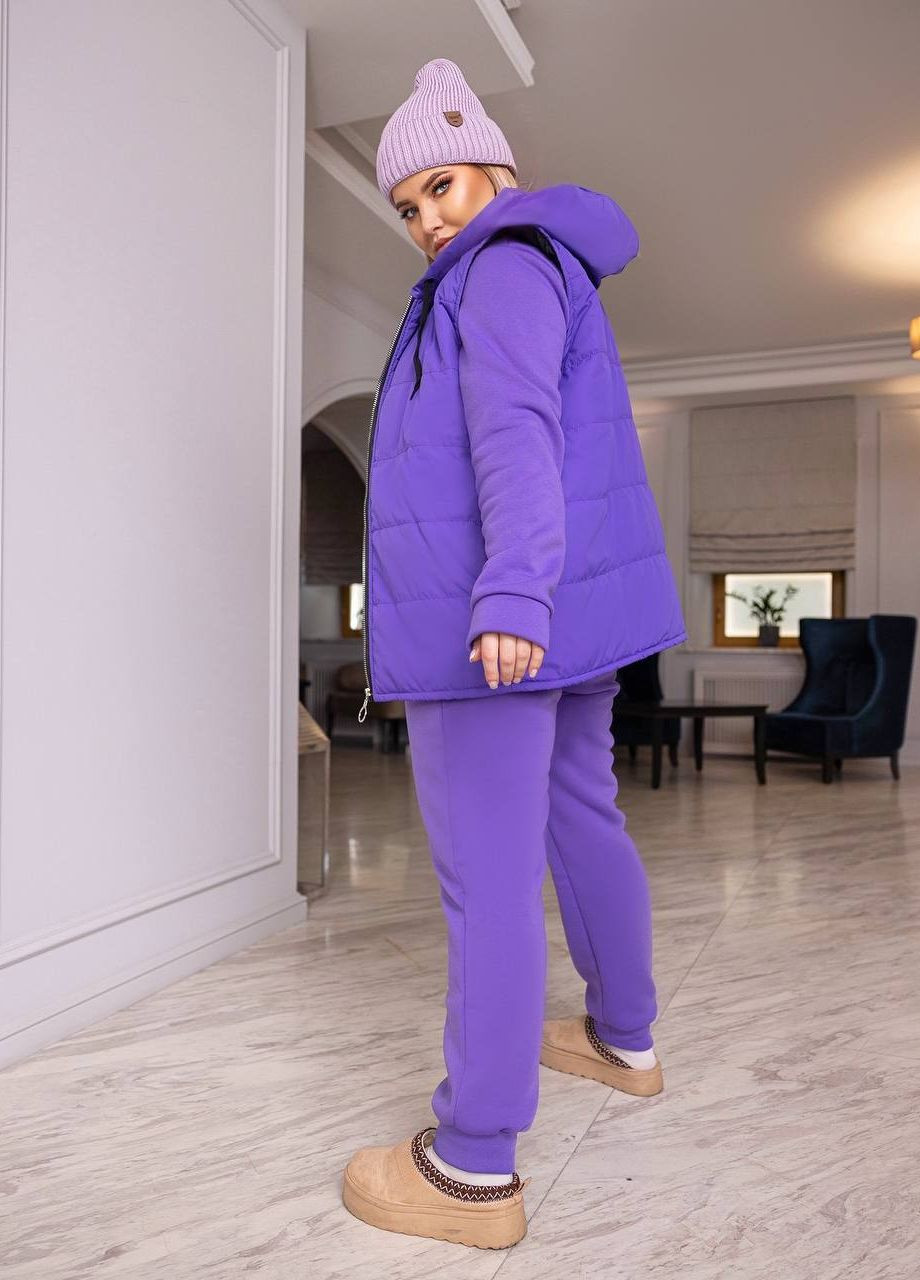 Женский костюм с жилеткой фиолетового цвета р.50/52 447979 New Trend (274531872)