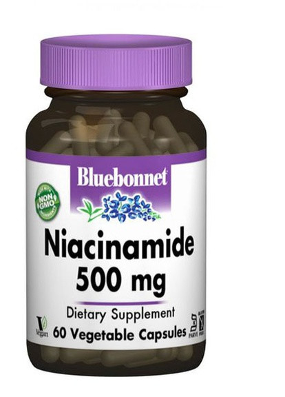 Niacinamide 500 mg 60 Caps Bluebonnet Nutrition (256723230)
