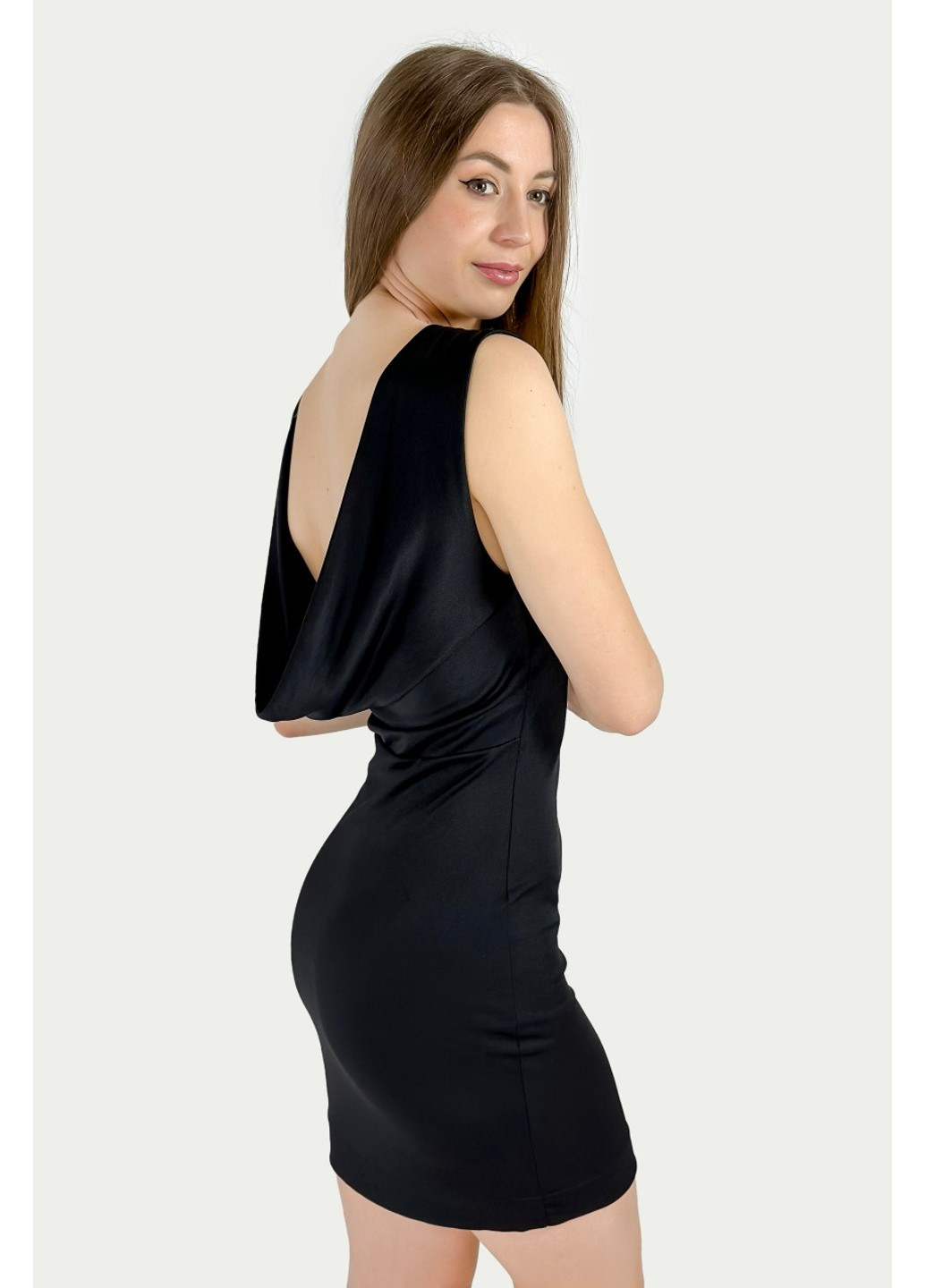 Черное коктейльное платье 0909/237/800 бандо Zara однотонное