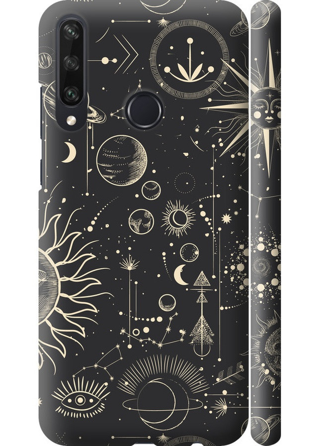 3D пластиковый матовый чехол 'Фаза луны' для Endorphone Huawei Y6p (258082312)