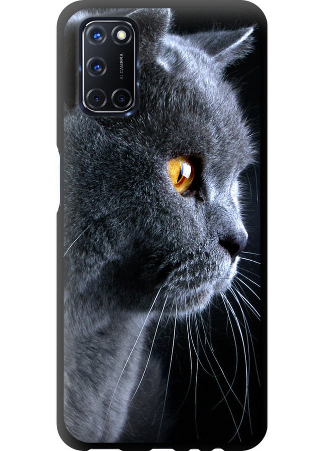 TPU черный чехол 'Красивый кот' для Endorphone oppo a52 (257902975)