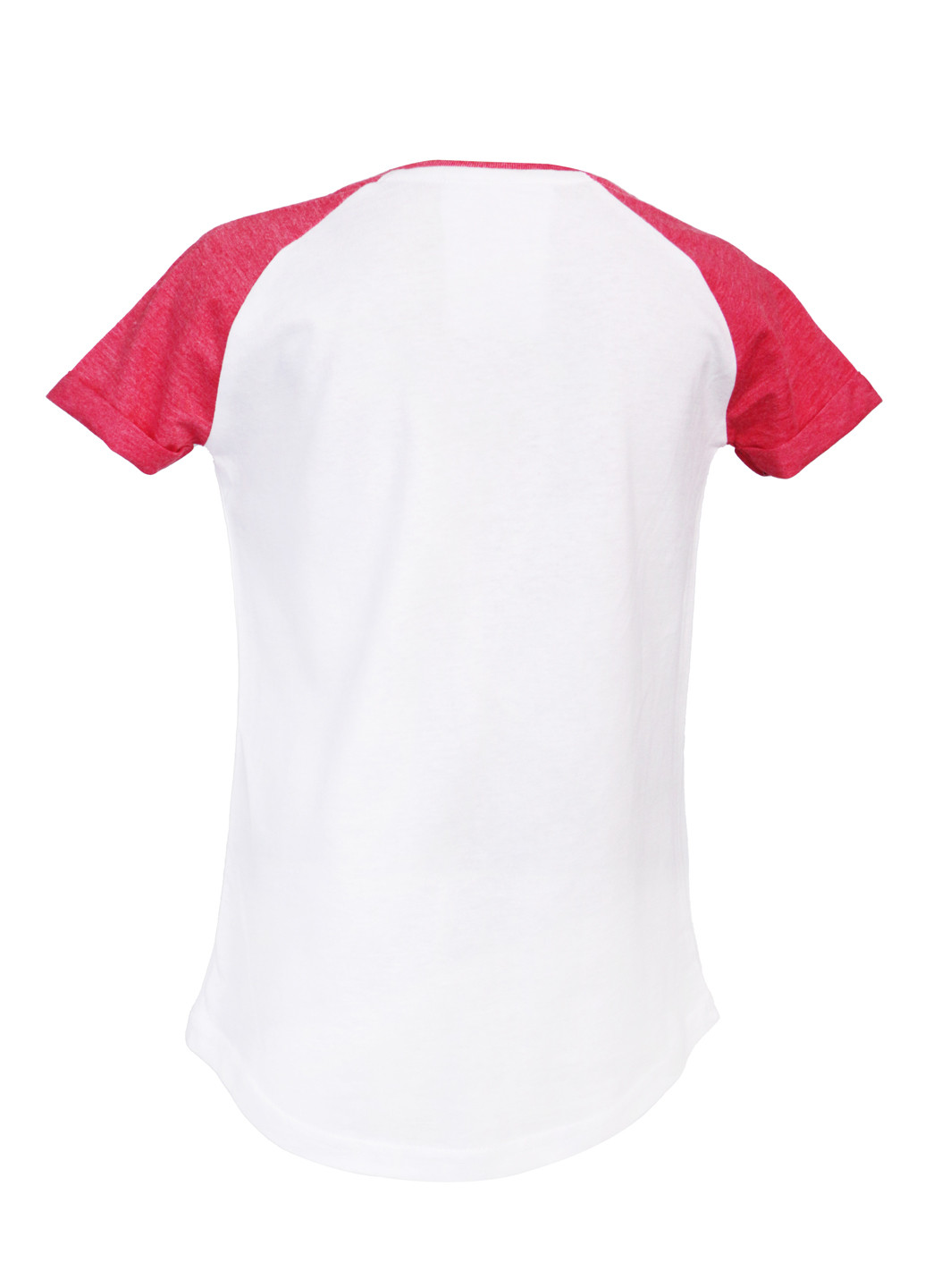 Комбінована літня футболка для дівчинки з сердечком 122-128 білий-червоний Primark