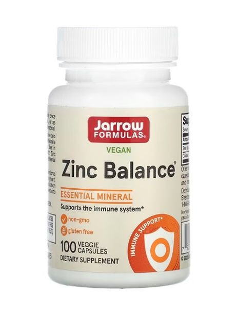 , Zinc Balance, веганская добавка, 100 растительных капсул Jarrow Formulas (275398536)